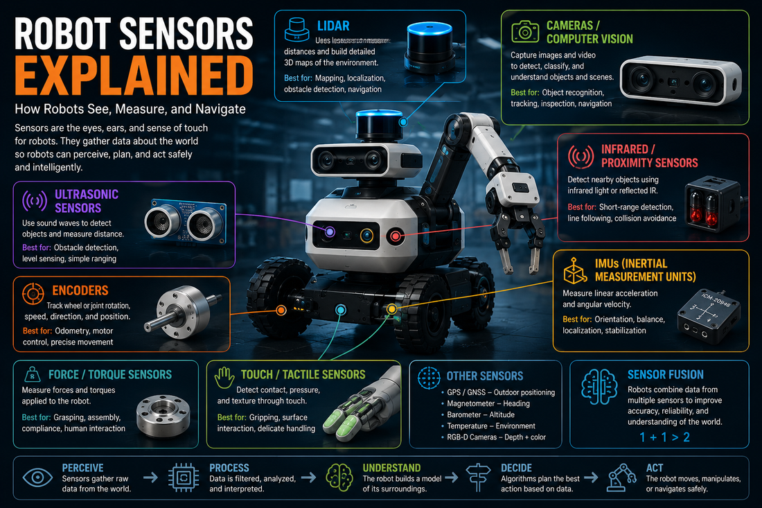 Robot Sensors Explained: A Beginner's Guide to How Robots See, Measure, and Navigate