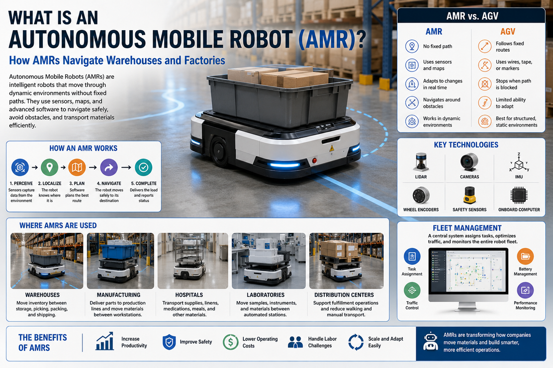 What Is an Autonomous Mobile Robot (AMR)? How AMRs Navigate Warehouses and Factories