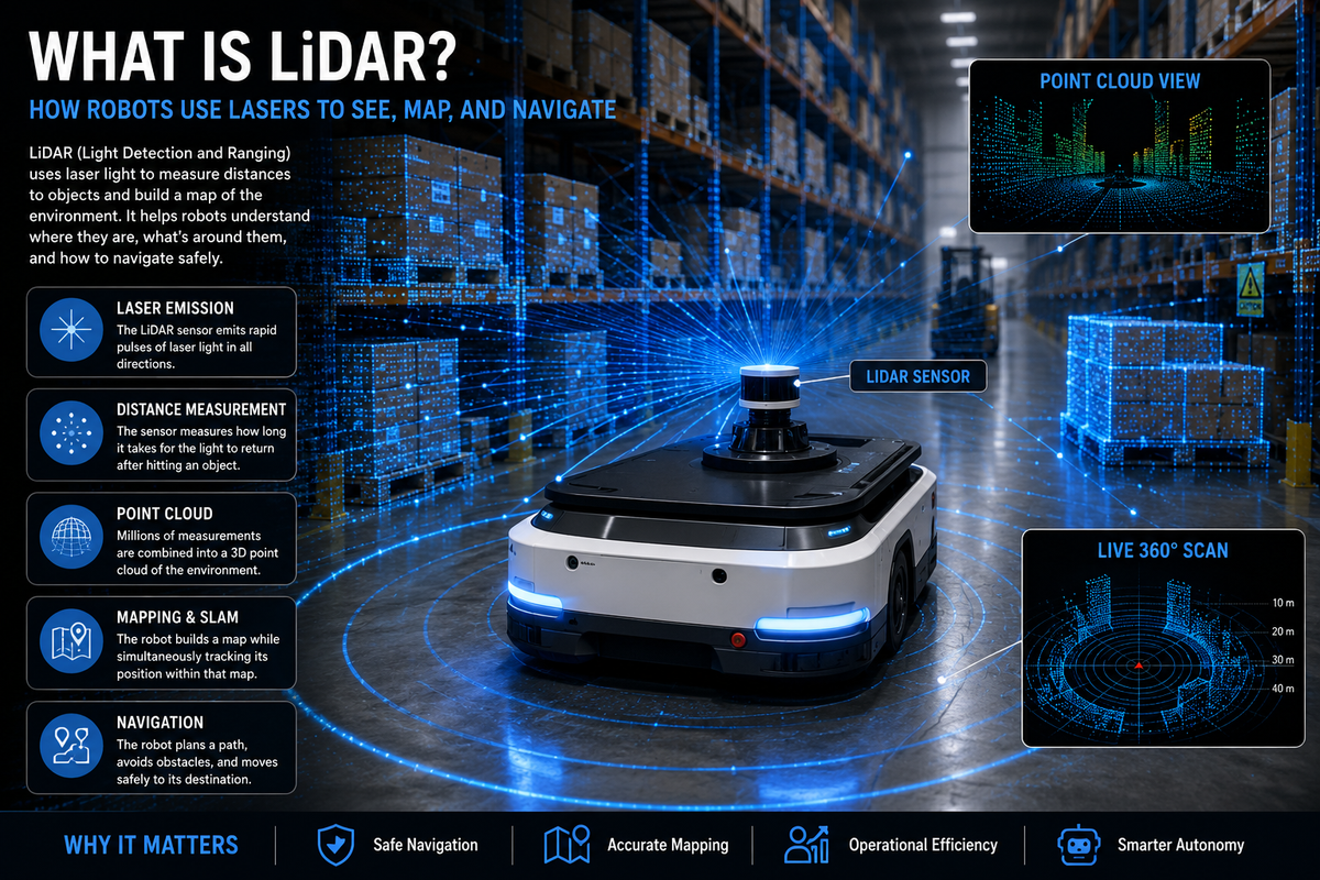 What Is LiDAR? How Robots Use Lasers to See, Map, and Navigate