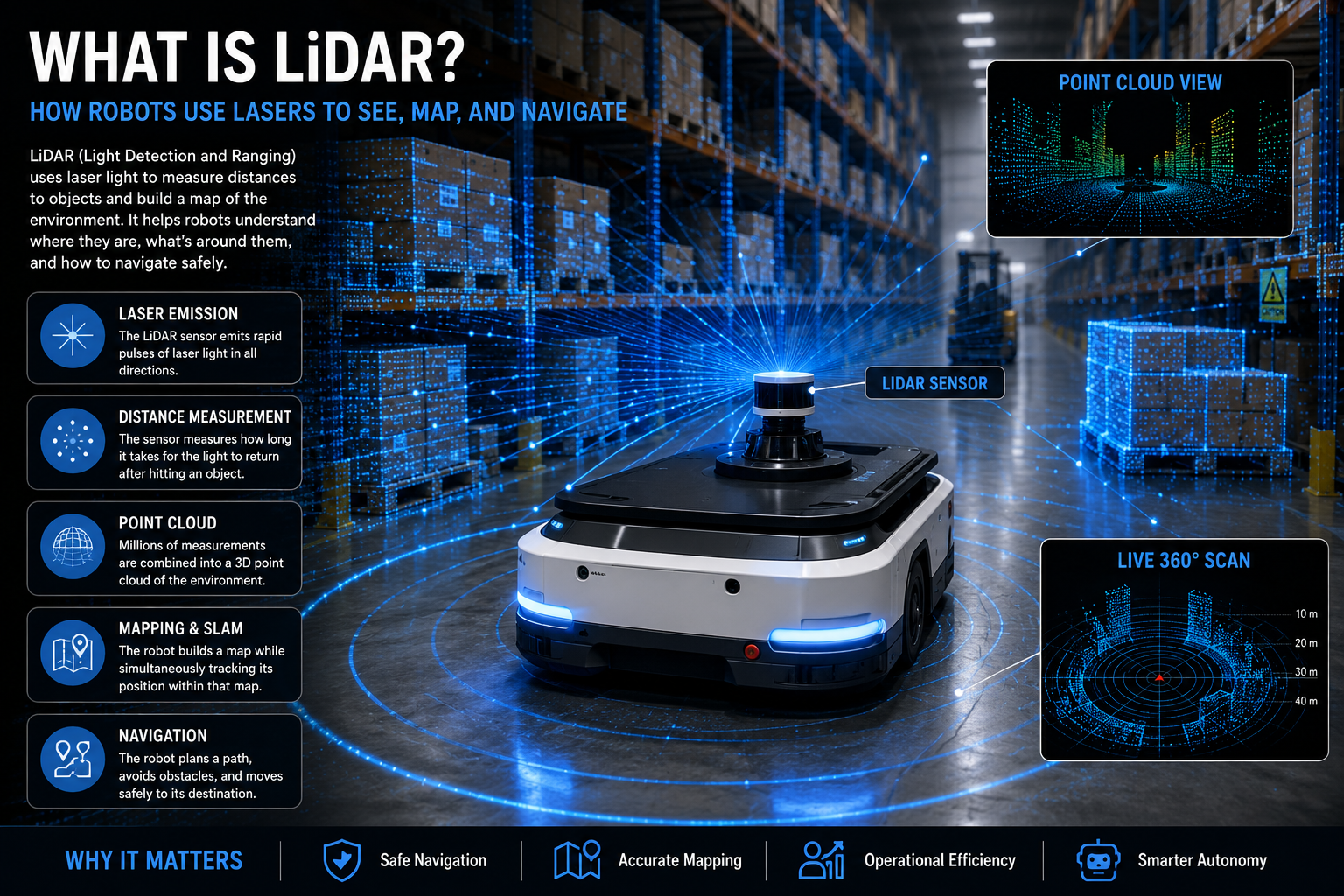 What Is LiDAR? How Robots Use Lasers to See, Map, and Navigate